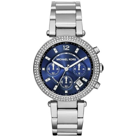 Michael Kors Women's Parker Chronograph Navy Dial Stainless 